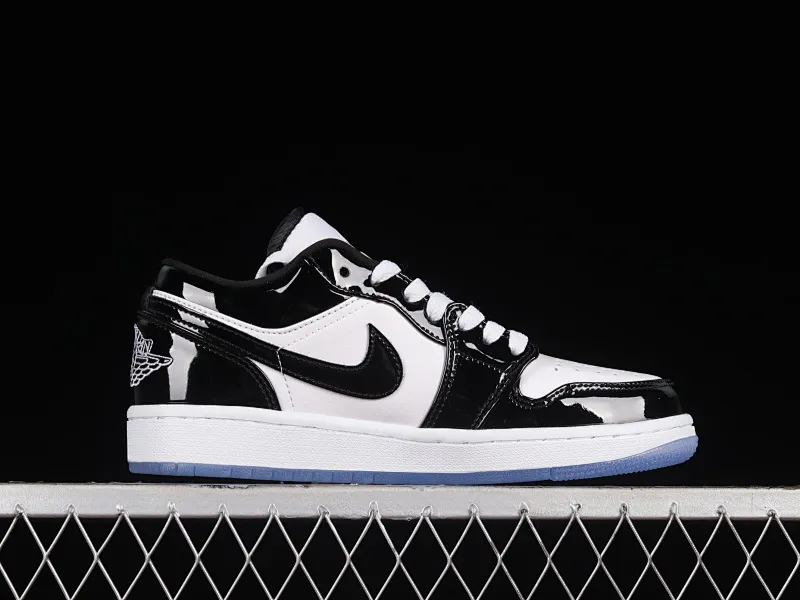 All categories Air Jordan Jordan series basketball shoes Air Jordan 1 Low Air Jordan 1 Low "Concord" AJ1 Joe 1 Concord black and white patent leather low-top basketball shoes DV1309-100